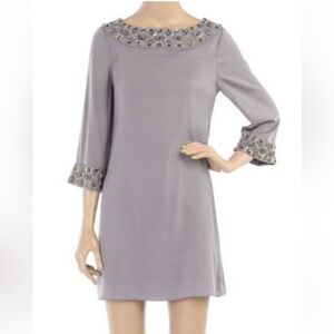 Alice + Olivia Long Sleeve Bejeweled Dresss